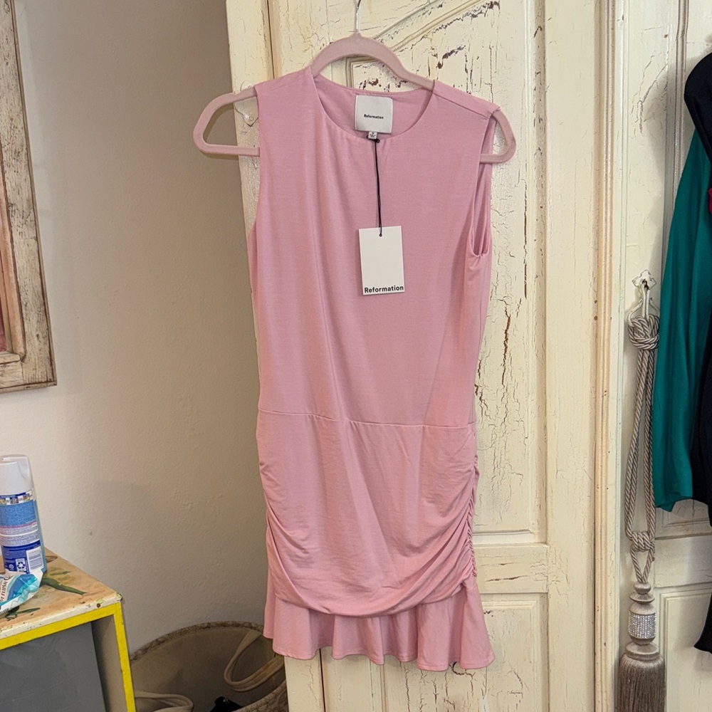 Reformation- pink Amelia knit dress – baby girl
